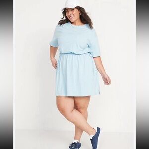 Old Navy Waist-Defined Short Sleeve Slub-Knit Mini T-Shirt Dress XXL Petite